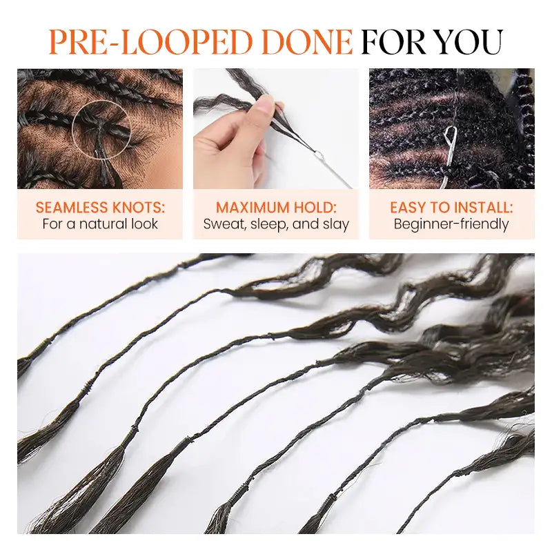 Ombre T1B/30 Curly Feather Crochet Hair Extensions 100% Human Hair