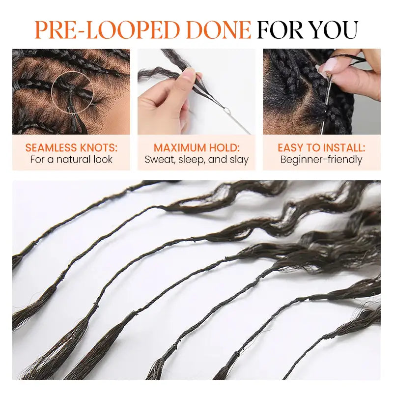 Chocolate Brown Curly Feather Crochet Hair Extensions 100% Human Hair