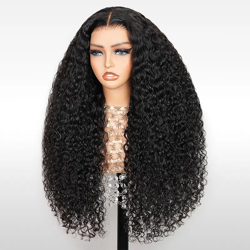 4x4 Jerry Curly Human Hair Wig Wear & Go Glueless Pre-Cut Lace