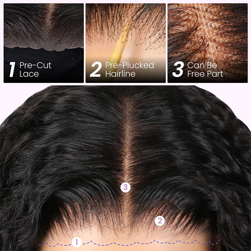 4x4 Jerry Curly Human Hair Wig Wear & Go Glueless Pre-Cut Lace