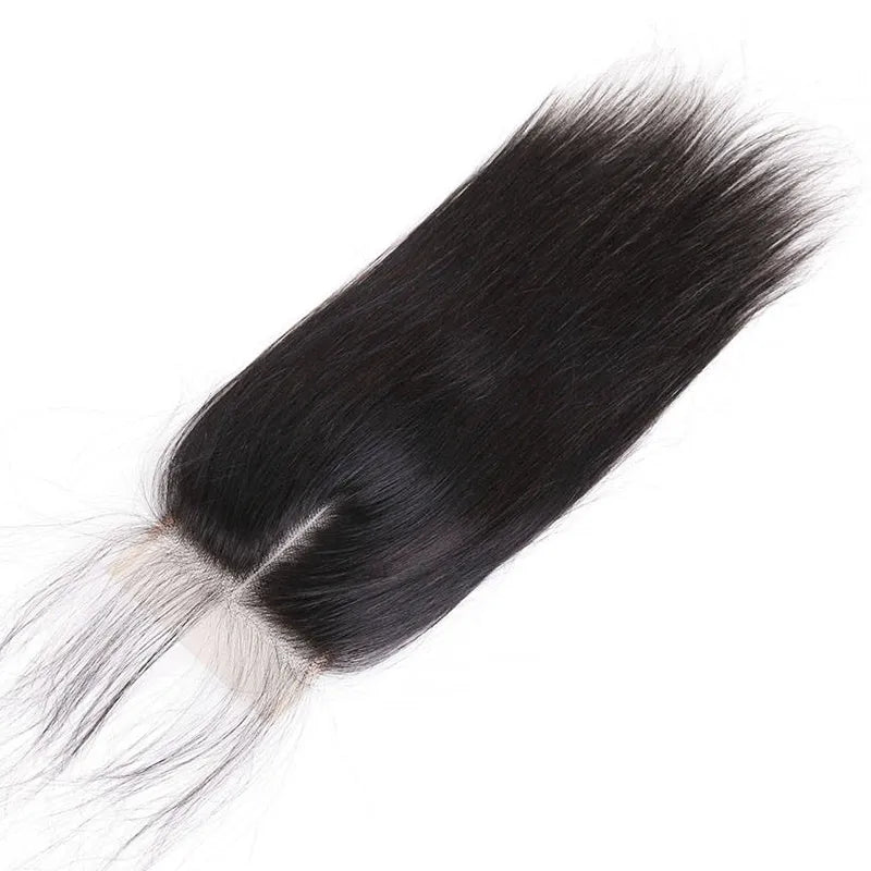 4x4 Transparent lace Closure Silky Straight Human Hair