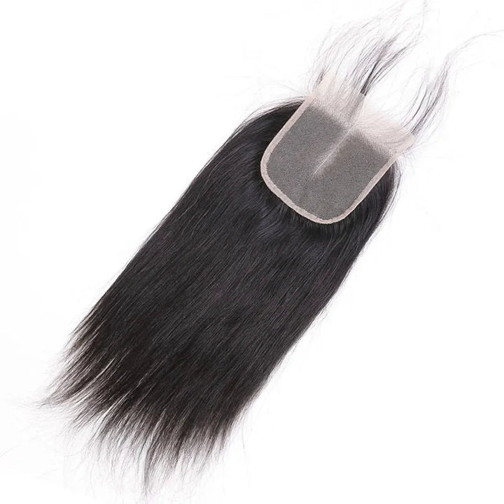4x4 Transparent lace Closure Silky Straight Human Hair
