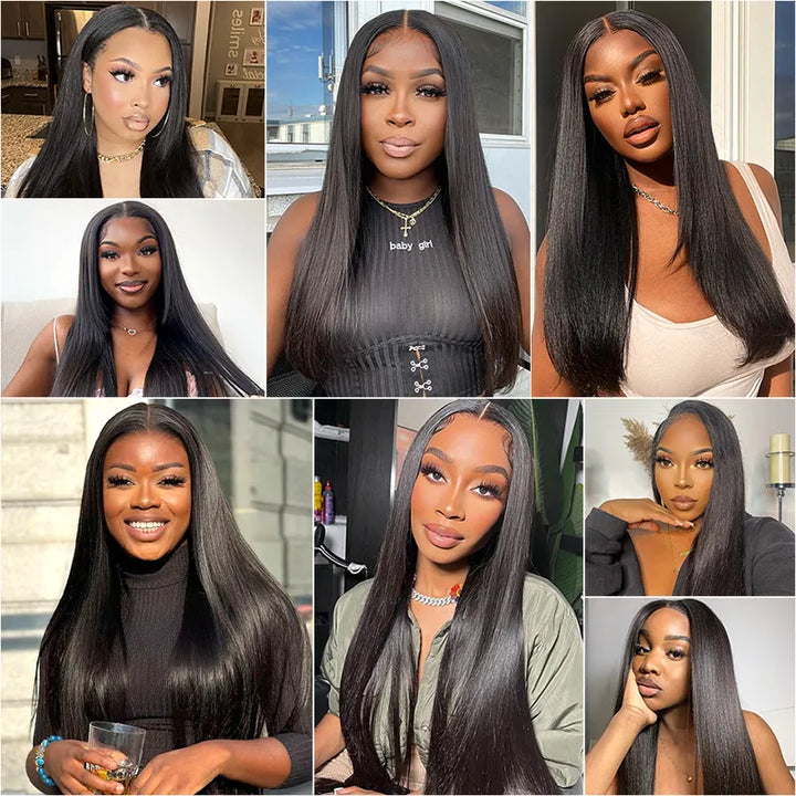 4x4 Transparent lace Closure Silky Straight Human Hair