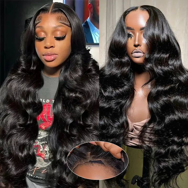 4x4 Wear & Go Body Wave Lace Wig Human Hair Glueless Pre-Cut