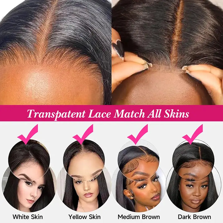 4x4 Wear & Go Body Wave Lace Wig Human Hair Glueless Pre-Cut