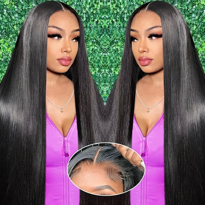 4x4 Wear & Go Glueless Straight Lace Wig – Human Hair | Pre-Cut Lace, Beginner Friendly
