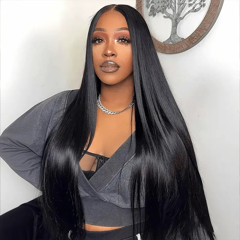 4x4 Wear & Go Glueless Straight Lace Wig – Human Hair | Pre-Cut Lace, Beginner Friendly