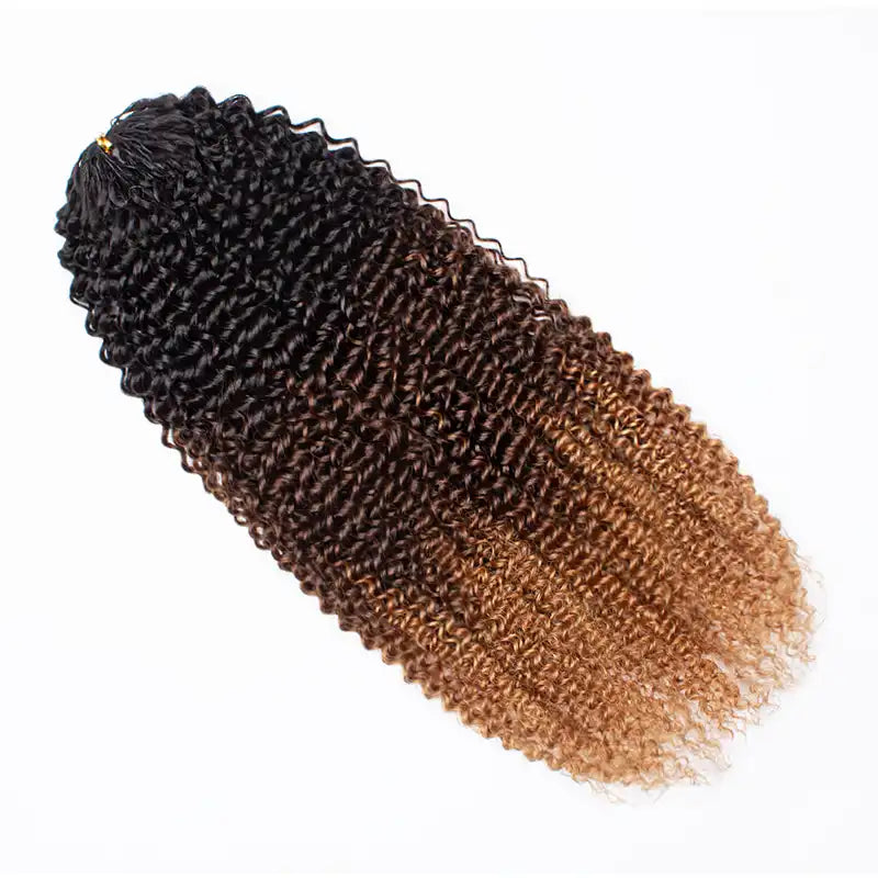 Ombre T1B/4/27 Kinky Curly Crochet Human Hair- Afro Texture