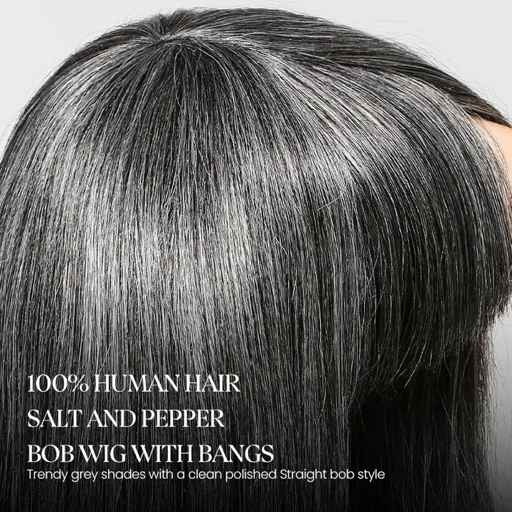 Perruque en cheveux humains lisses avec dentelle frontale transparente 13x4 
