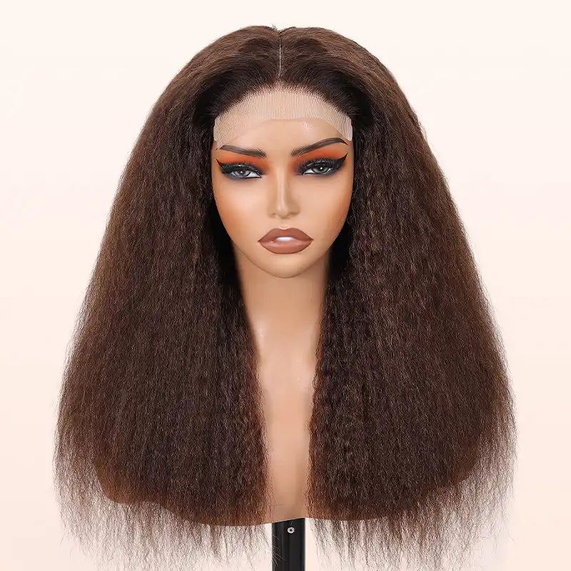 5x5 Transparent Lace Kinky Straight  Wig Online