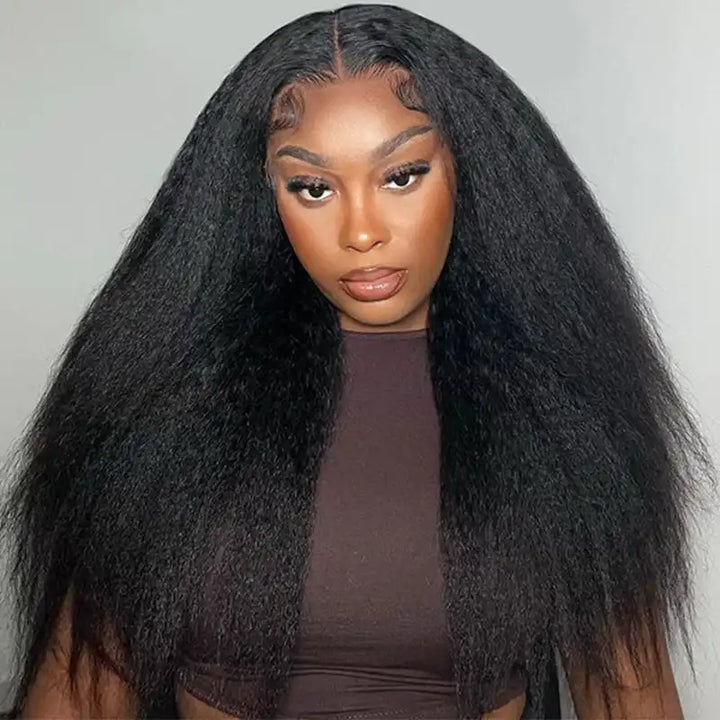 5x5 Transparent Lace Kinky Straight  Wig Online
