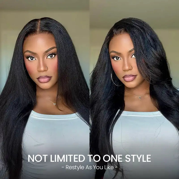 5x5 Transparent Lace Kinky Straight  Wig Online
