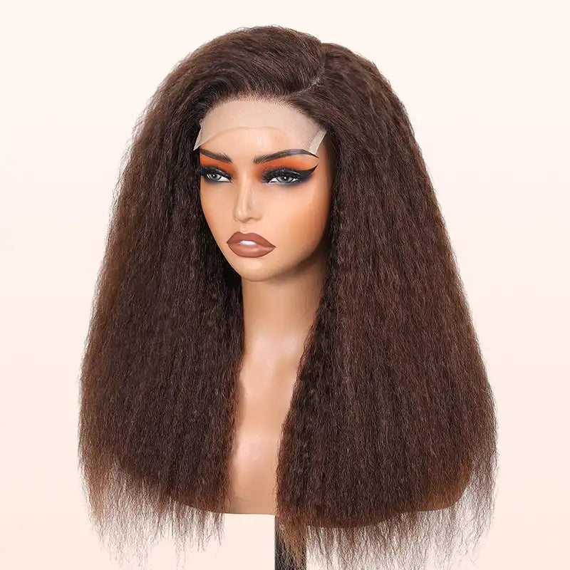 5x5 Transparent Lace Kinky Straight  Wig Online