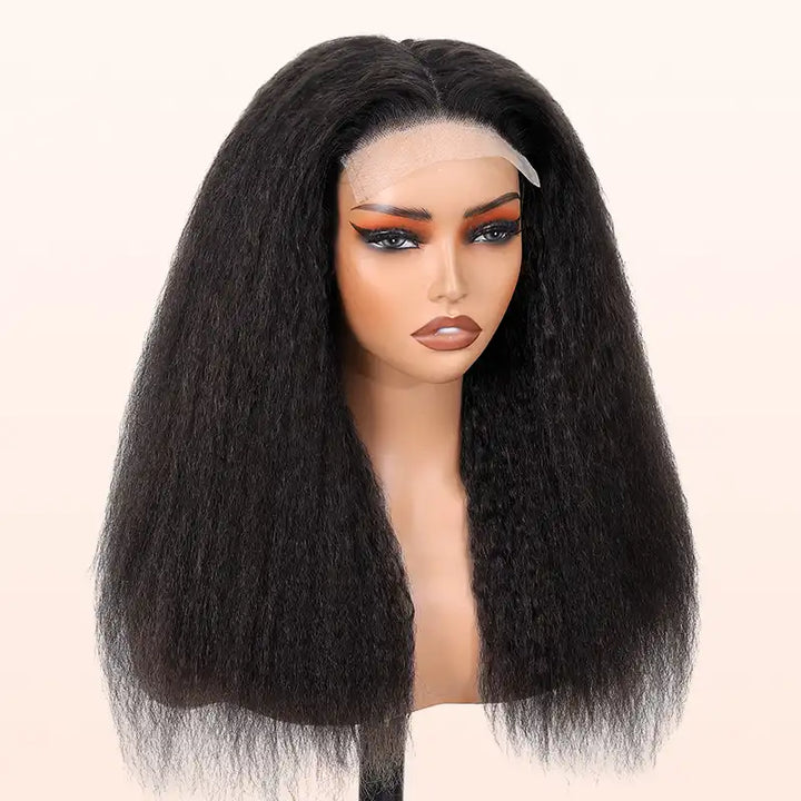 5x5 Transparent Lace Kinky Straight  Wig Online