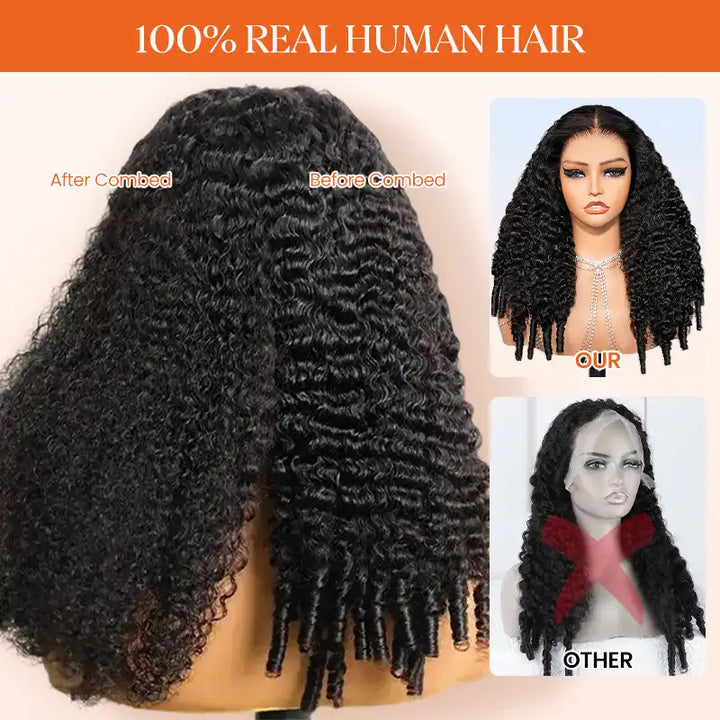 Perruque en cheveux humains lisses avec dentelle frontale transparente 13x4 