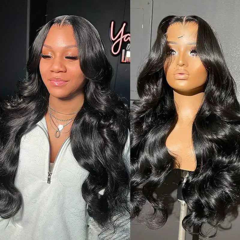 Body Wave 5x5 HD Lace Closure Human Hair Wigs Natural Color & Bye Bye Knots