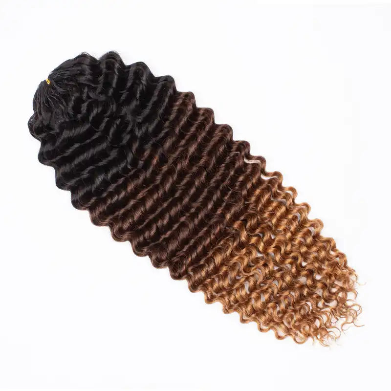Ombre T1B/4/27 Kinky Curly Crochet Human Hair- Afro Texture