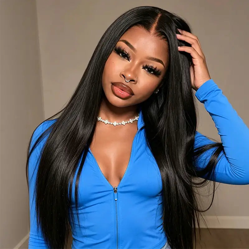 6x7 HD Lace Closure Straight Human Hair Wig Glueless Natural Hairline