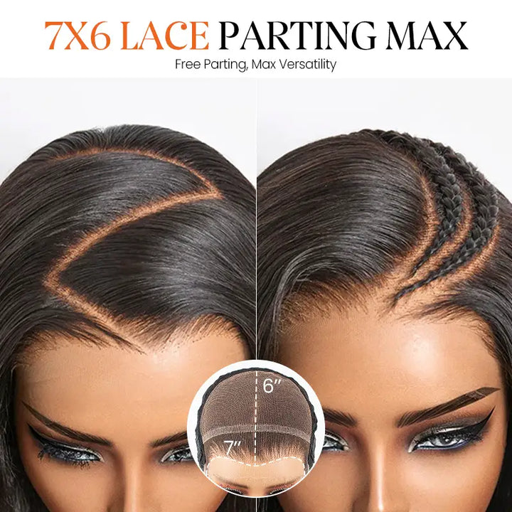 Peluca de cabello humano liso con encaje frontal transparente de 13 x 4 