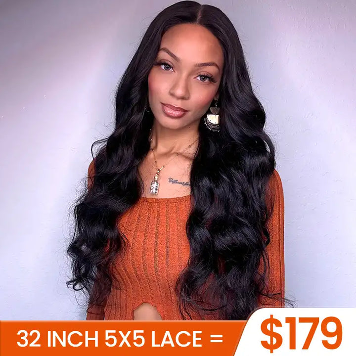 Perruque en cheveux humains lisses avec dentelle frontale transparente 13x4 