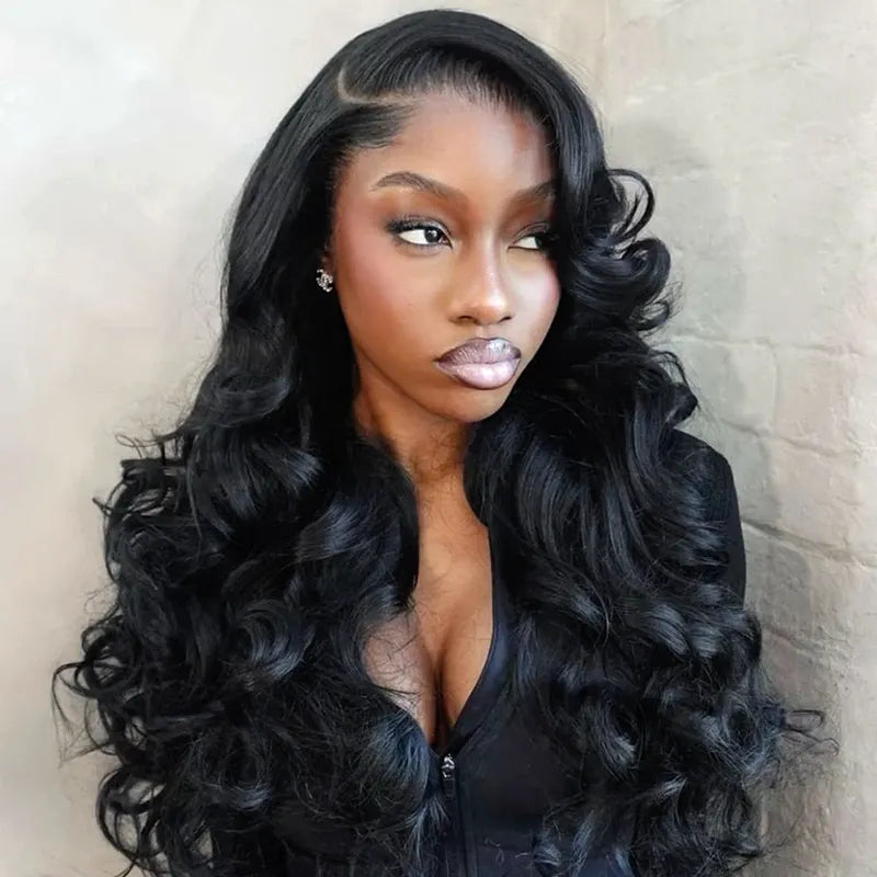 13x4 Body Wave Wear and Go Glueless Wig Colored Human Hair with Drawstring