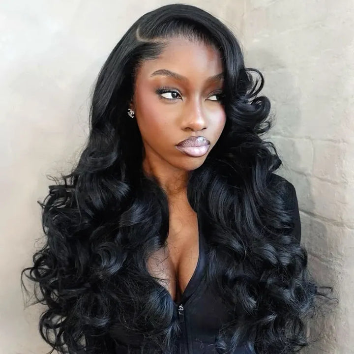 13x4 Body Wave Wear and Go Glueless Wig Colored Human Hair with Drawstring