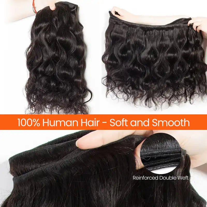Double Drawn Human Hair Bundle