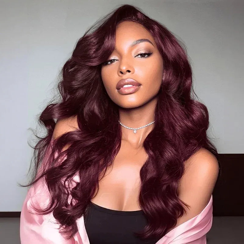 13x4 Body Wave Wear and Go Glueless Wig Colored Human Hair with Drawstring