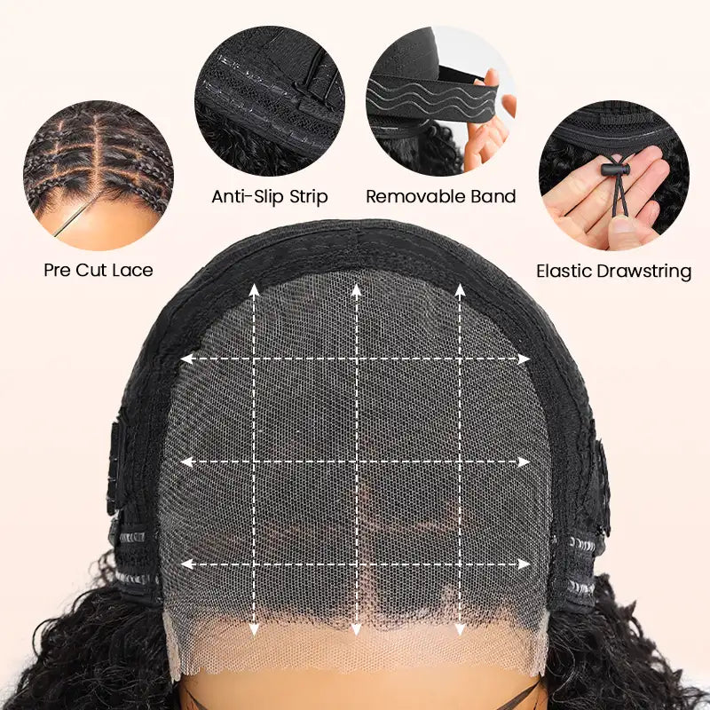 Peluca de cabello humano liso con encaje frontal transparente de 13 x 4 