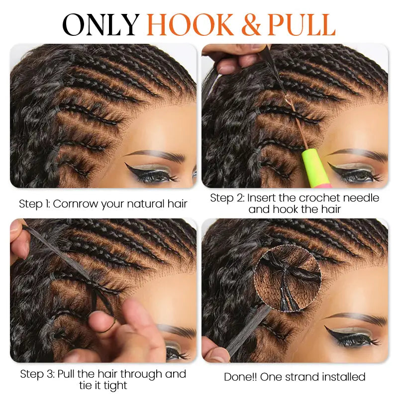 Ombre T1B/30 Curly Feather Crochet Hair Extensions 100% Human Hair