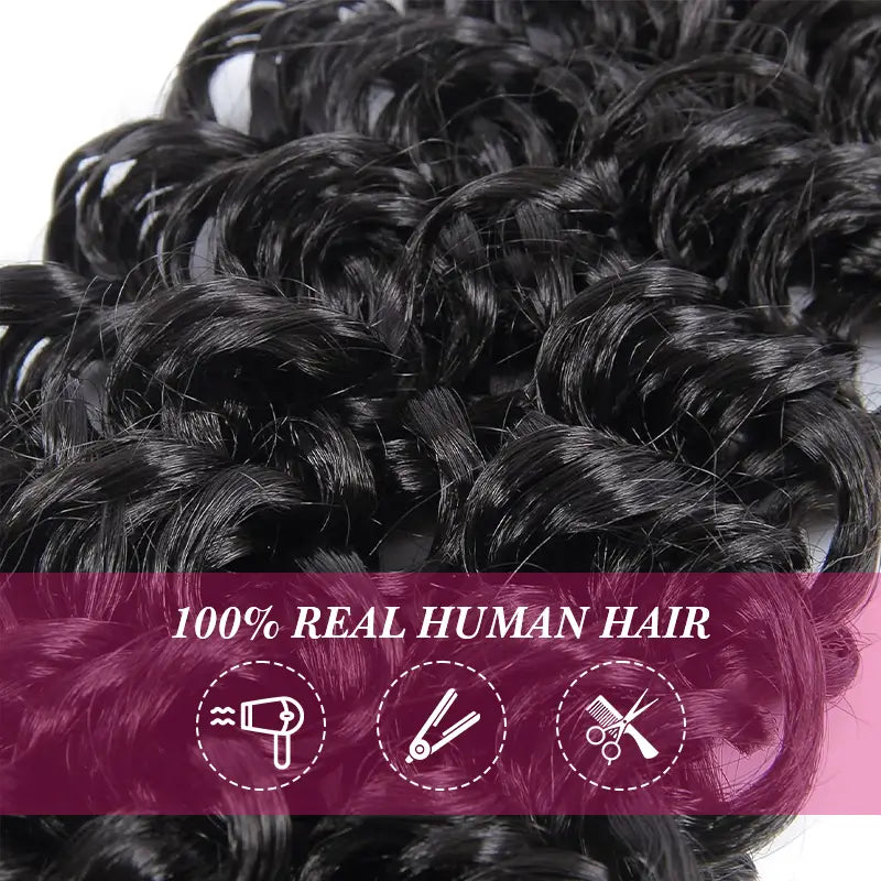 $109 = 3 Bundles | Curly Feather Crochet Human Hair Extensions Pre-Separated Knotless