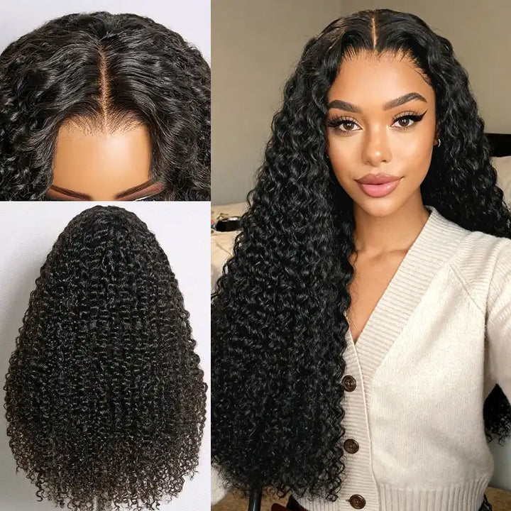 13x4 HD Transparent Lace Frontal Jerry Curly Human Hair Wig