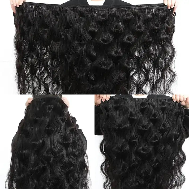 5x5 HD Lace Closure with 2 Bundles Human Hair Weave Extensions