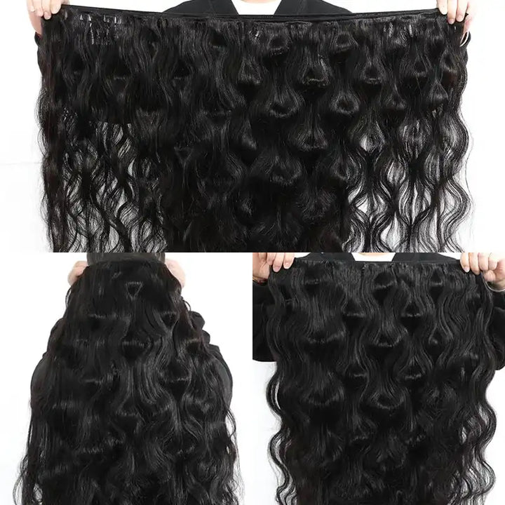 5x5 HD Lace Closure with 2 Bundles Human Hair Weave Extensions