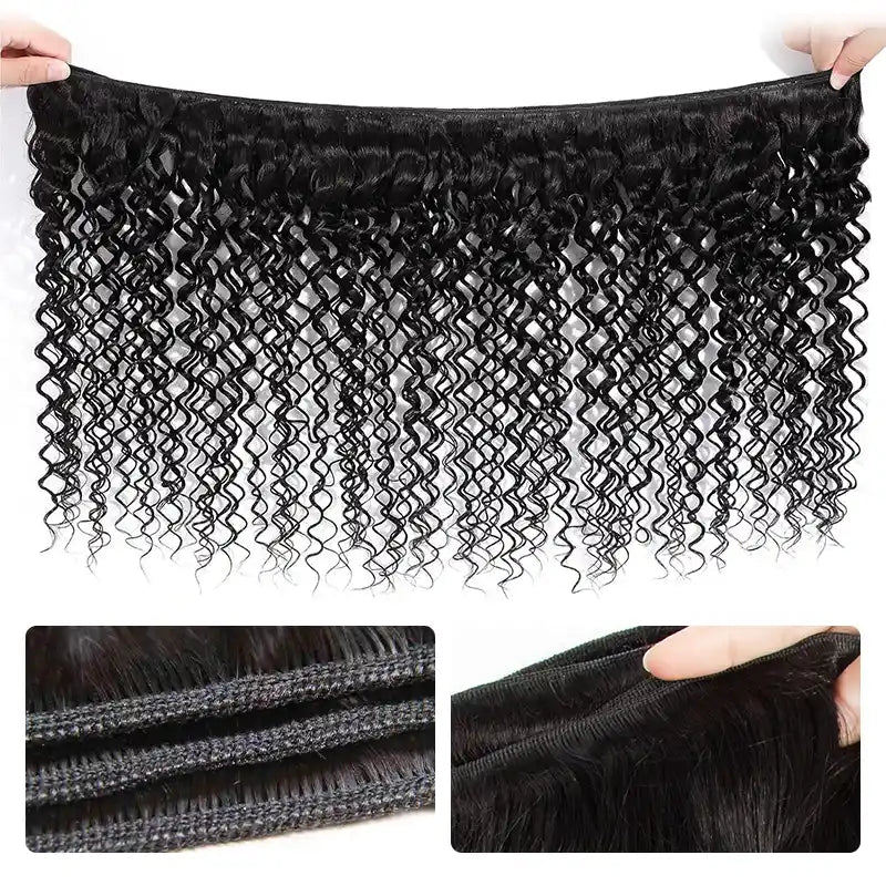 13x4 HD Lace Fronral with 2 Bundles  Human Hair Weave Extensions