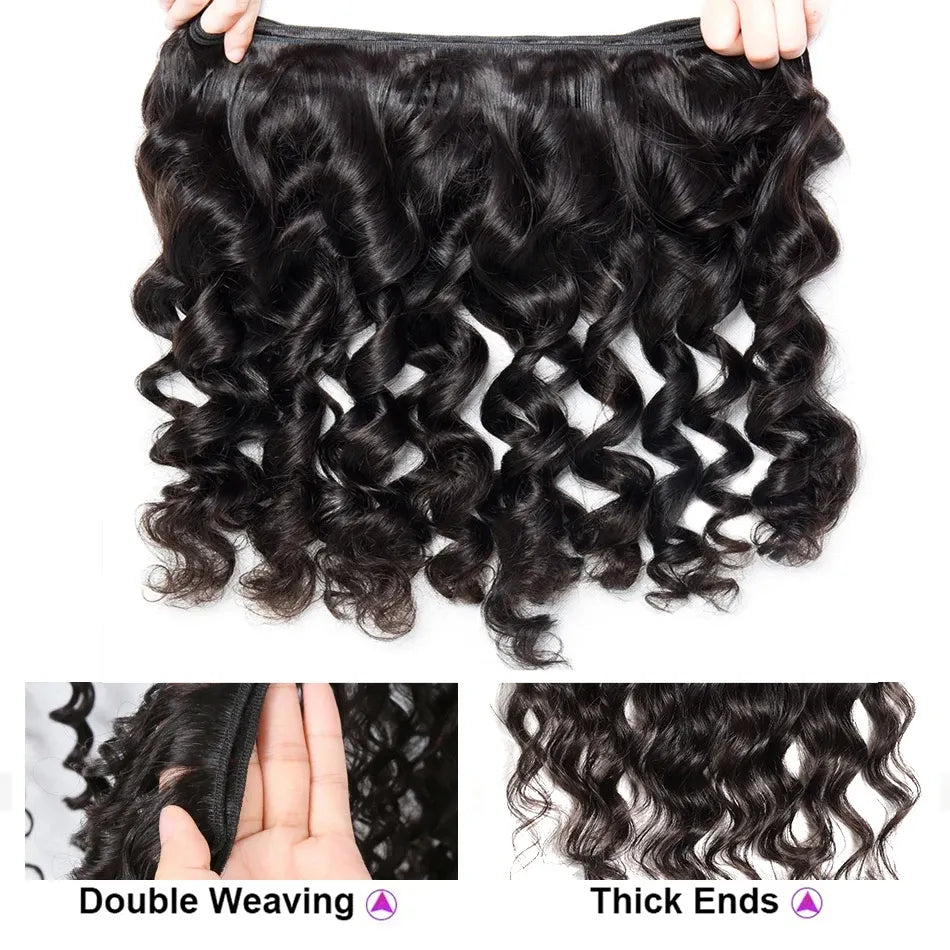 10A Loose Wave Virgin Hair Weave Bundles 3Piece/pack Unprocessed Human Hair Extension
