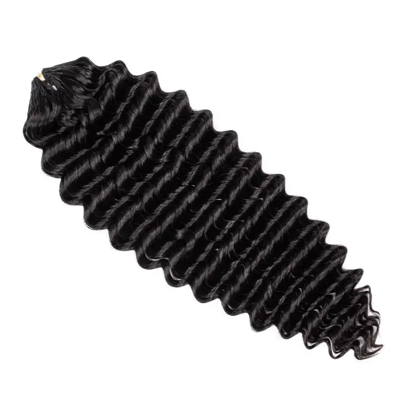 Colored Deep Curly Feather Crochet Human Hair Extensions