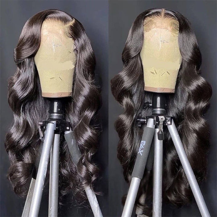 13x4 Body Wave Transparent Lace Front Wigs Human Hair Pre Plucked
