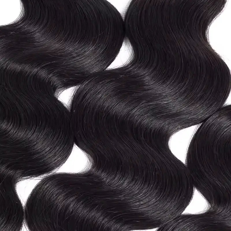 3 paquetes de cabello humano ondulado con encaje frontal transparente de 13x4 