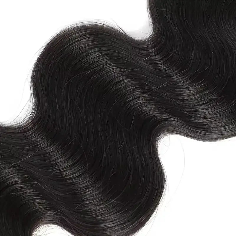 Cabello virgen brasileño con ondas corporales, 4 mechones con cierre de encaje transparente 4x4 