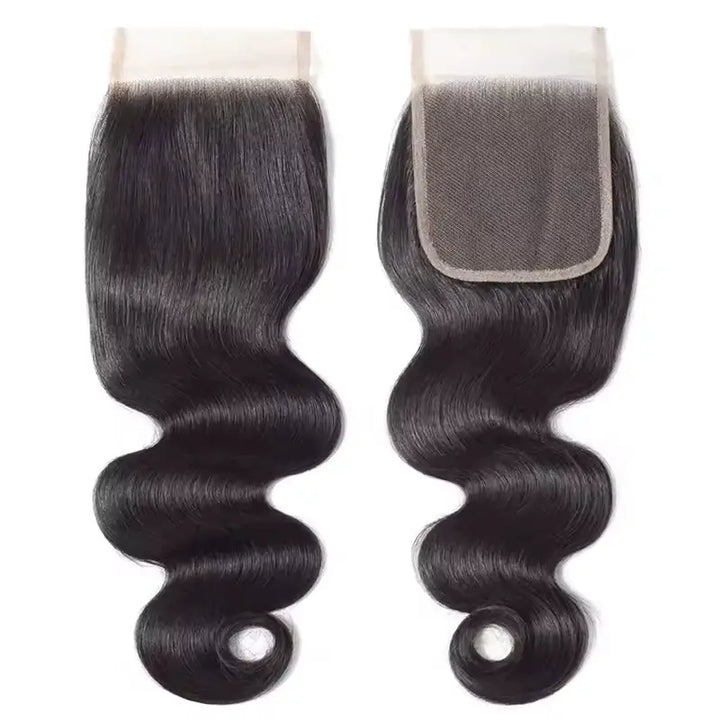 Body Wave Hair 4x4 Lace Closure Natural Color 100% Human Hair