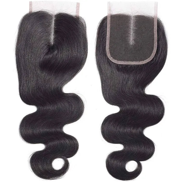 Body Wave Hair 4x4 Lace Closure Natural Color 100% Human Hair