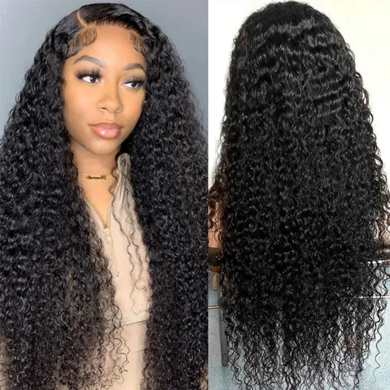 Perruque en cheveux humains ondulés 5x5 transparente avec dentelle 