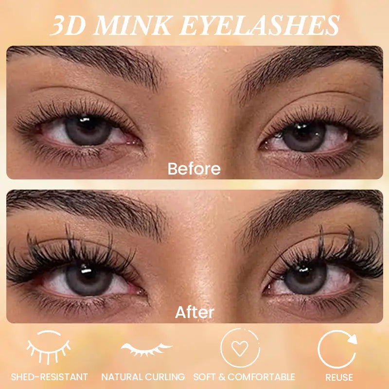 Beliana 3D Fluffy Luxurious Eyelashes 8-Pair Glam Lash Pack