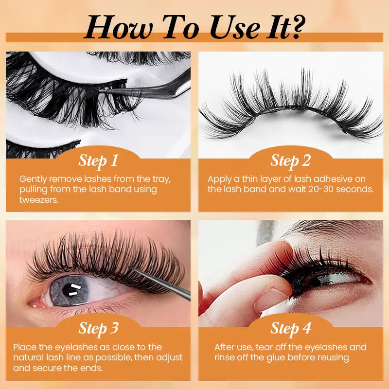 Beliana 3D Fluffy Luxurious Eyelashes 8-Pair Glam Lash Pack