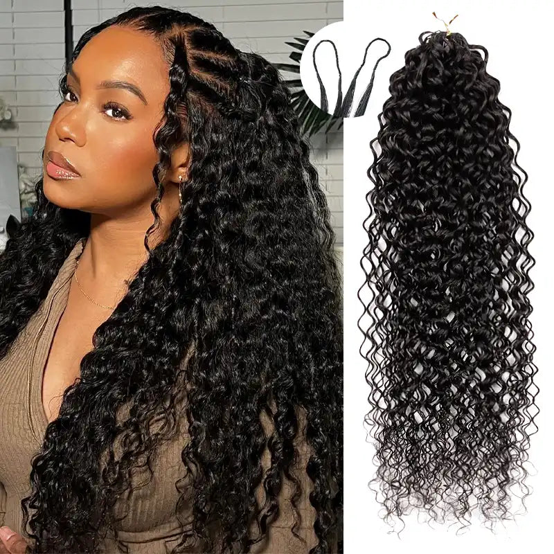 Beliana Curly Crochet Hair Pre-Separated Feather Soft Knotless Human Hair Extensions