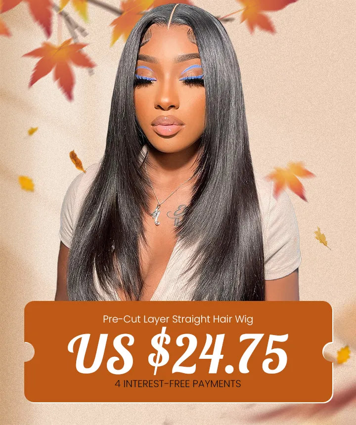 Flash Sale 5x5 Lace Closure Bob Wig Pre-cut Layer Straight Hair