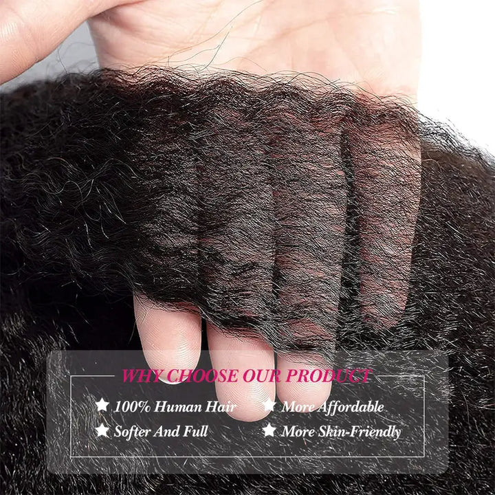 Peluca de cabello humano liso con encaje frontal transparente de 13 x 4 