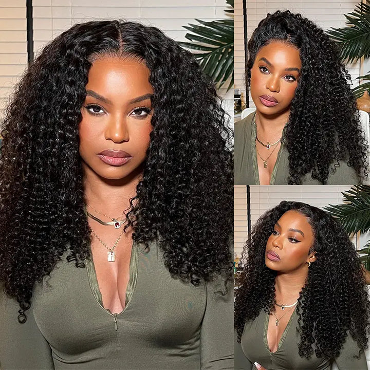 Extensions de cheveux bouclés Jerry à clips, 8 pièces/ensemble, 100 % cheveux humains, volume complet 