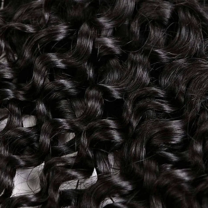 Cabello humano rizado Jerry, 13x4, transparente, con encaje frontal 